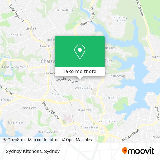 Sydney Kitchens map
