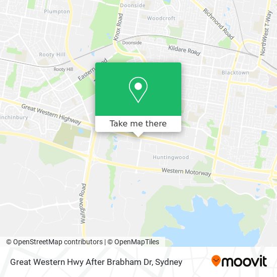 Great Western Hwy After Brabham Dr map