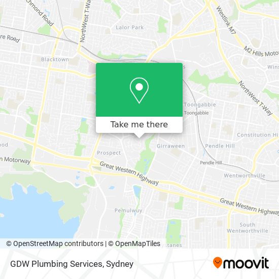 Mapa GDW Plumbing Services