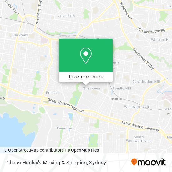 Chess Hanley's Moving & Shipping map