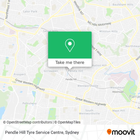 Pendle Hill Tyre Service Centre map