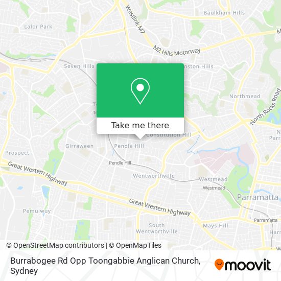 Burrabogee Rd Opp Toongabbie Anglican Church map