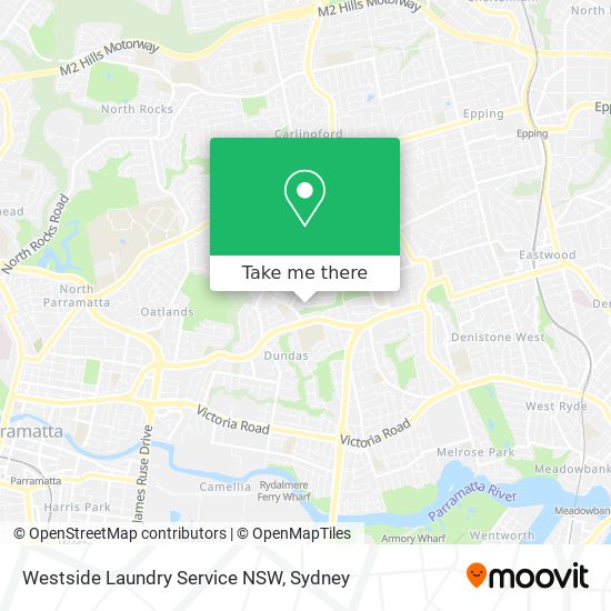 Mapa Westside Laundry Service NSW