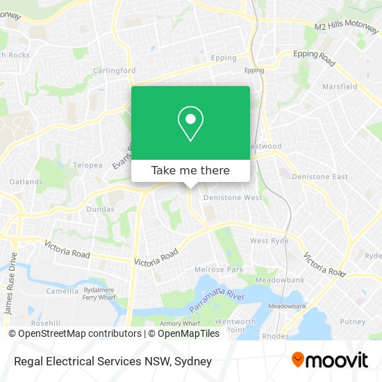 Mapa Regal Electrical Services NSW
