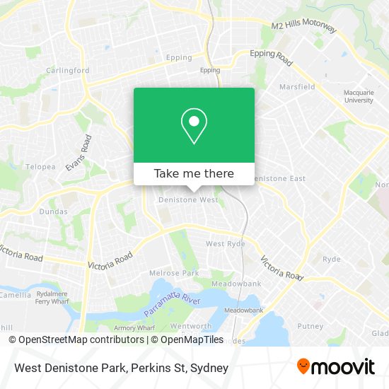 West Denistone Park, Perkins St map