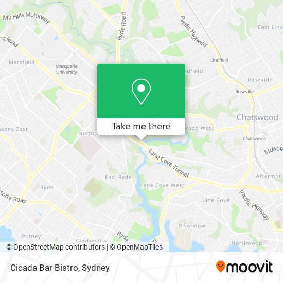 Cicada Bar Bistro map