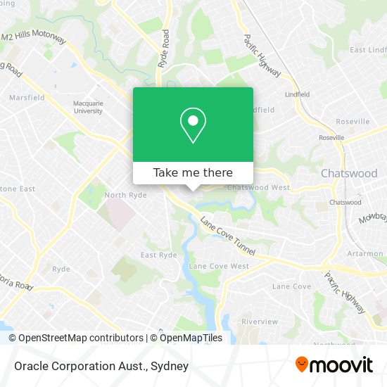 Mapa Oracle Corporation Aust.