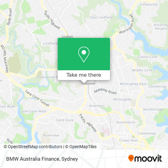 BMW Australia Finance map