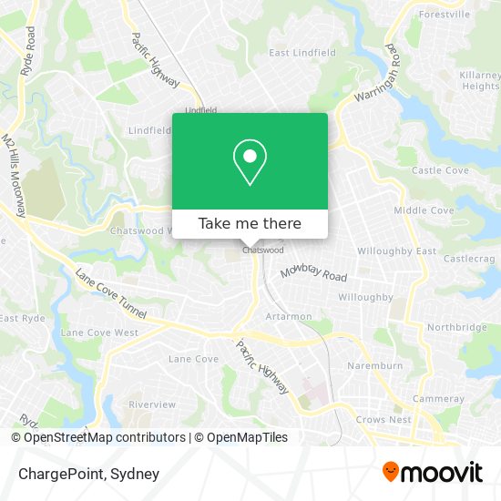 Mapa ChargePoint