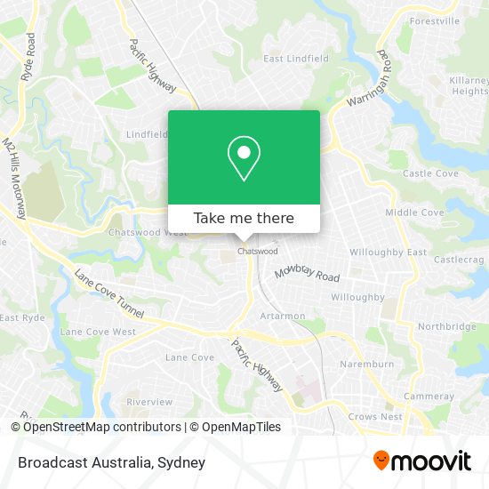 Broadcast Australia map