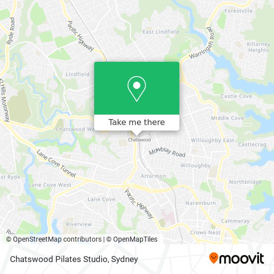 Chatswood Pilates Studio map