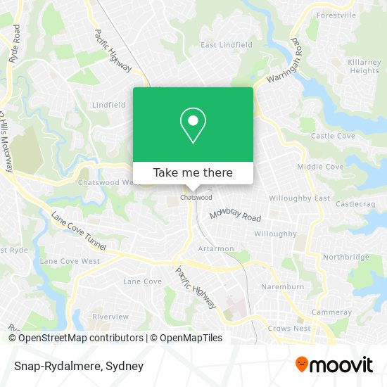 Snap-Rydalmere map