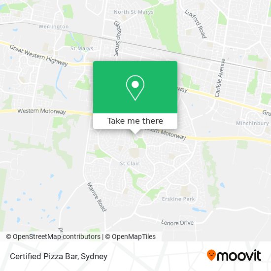 Certified Pizza Bar map