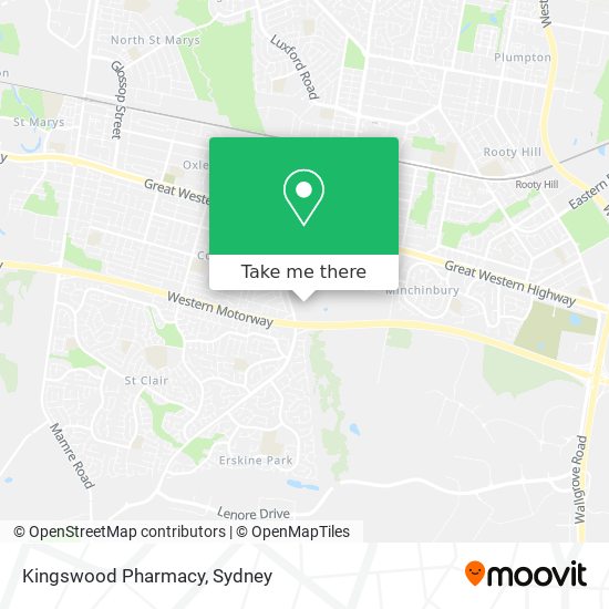 Mapa Kingswood Pharmacy