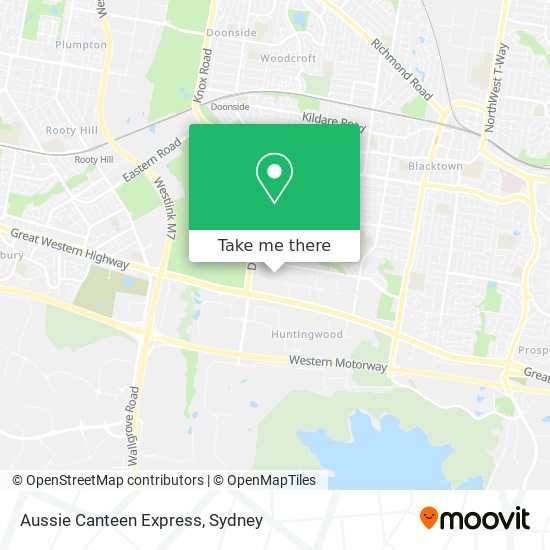 Aussie Canteen Express map