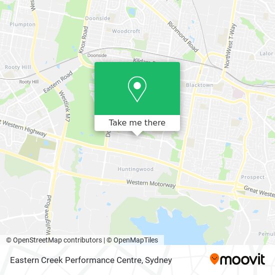 Eastern Creek Performance Centre map