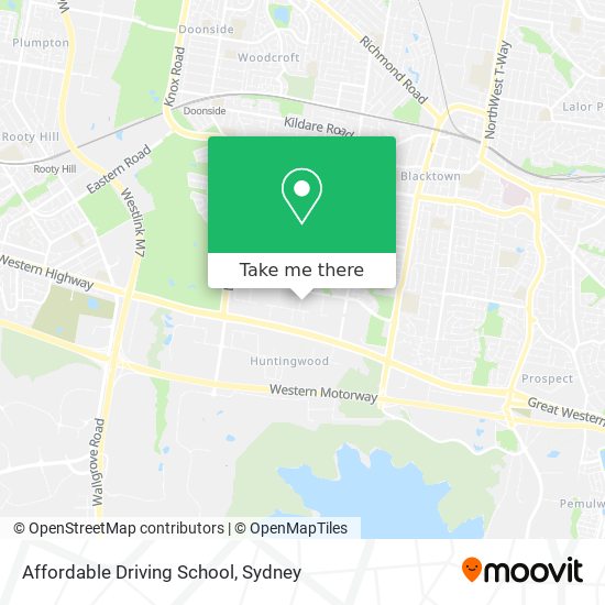 Affordable Driving School map