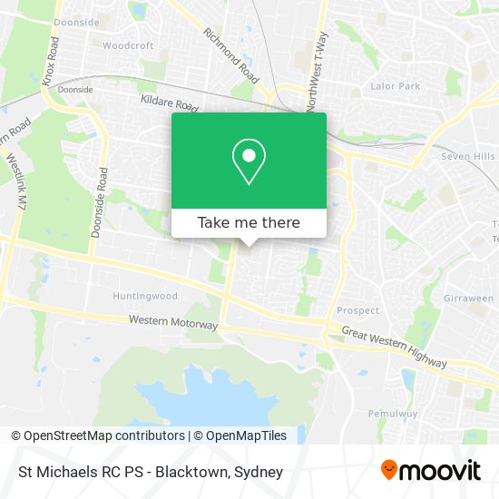 St Michaels RC PS - Blacktown map