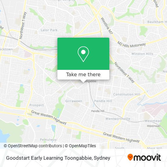 Mapa Goodstart Early Learning Toongabbie