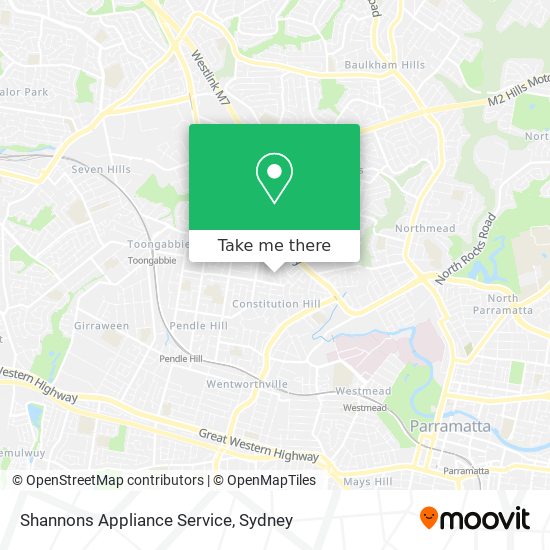 Shannons Appliance Service map