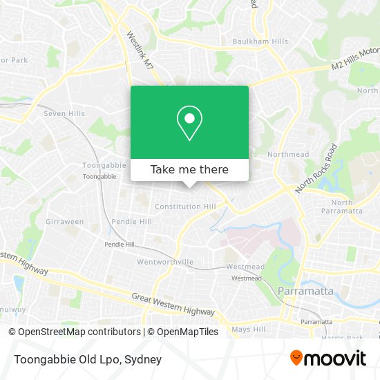 Mapa Toongabbie Old Lpo