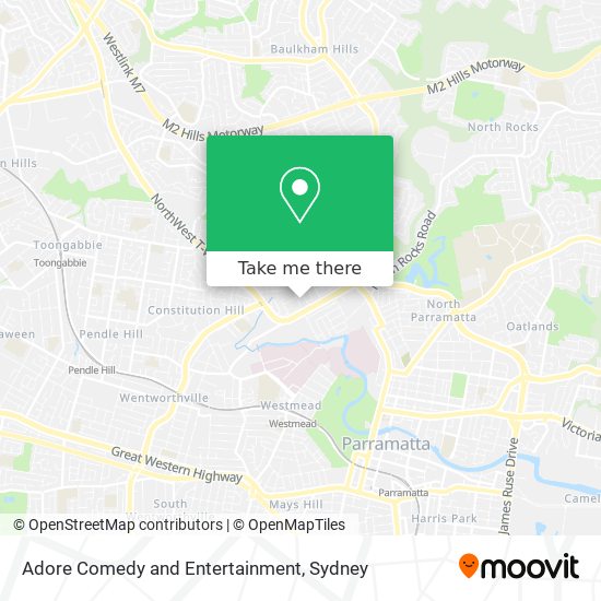 Adore Comedy and Entertainment map