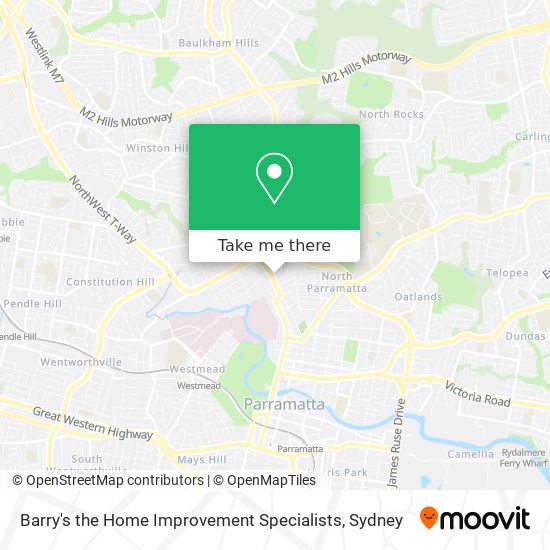 Barry's the Home Improvement Specialists map