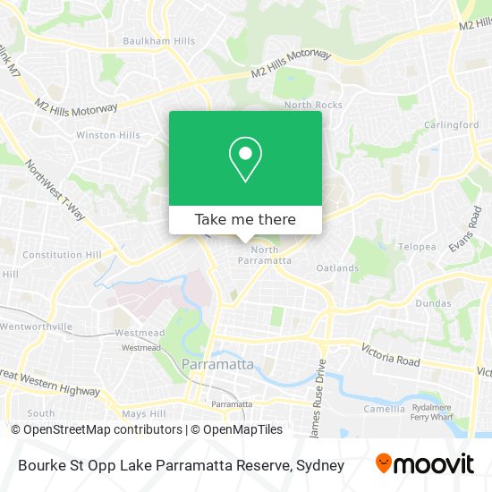 Bourke St Opp Lake Parramatta Reserve map