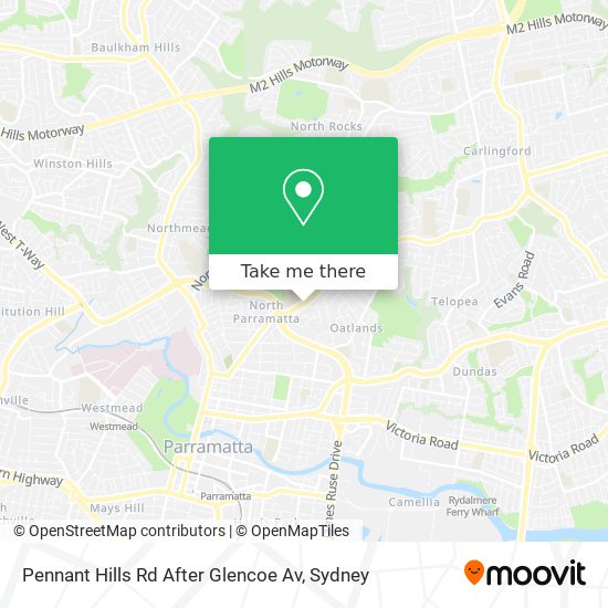 Pennant Hills Rd After Glencoe Av map