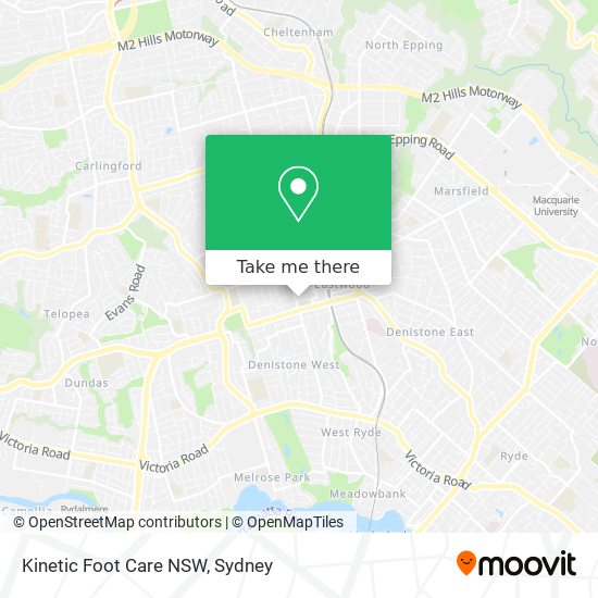 Mapa Kinetic Foot Care NSW