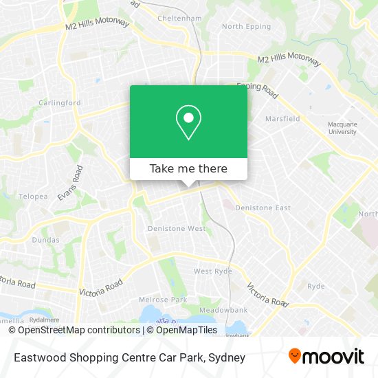 Mapa Eastwood Shopping Centre Car Park