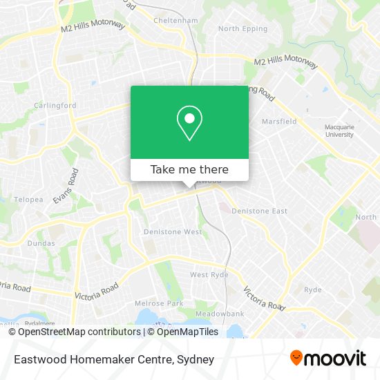Mapa Eastwood Homemaker Centre