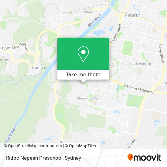 Mapa Ridbc Nepean Preschool