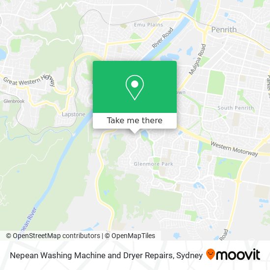 Mapa Nepean Washing Machine and Dryer Repairs