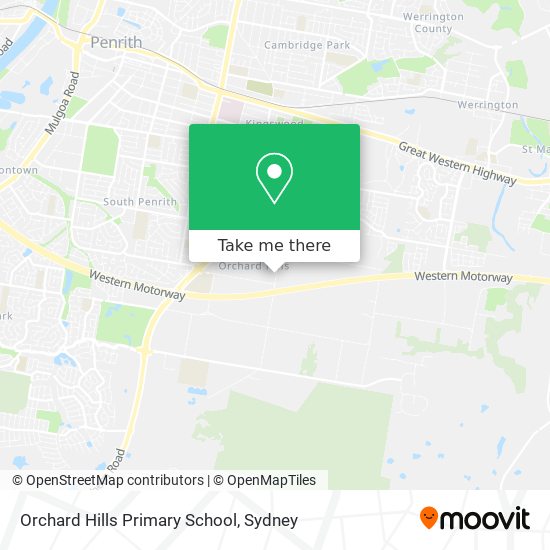 Mapa Orchard Hills Primary School