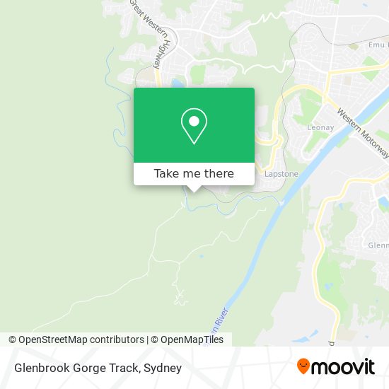 Mapa Glenbrook Gorge Track