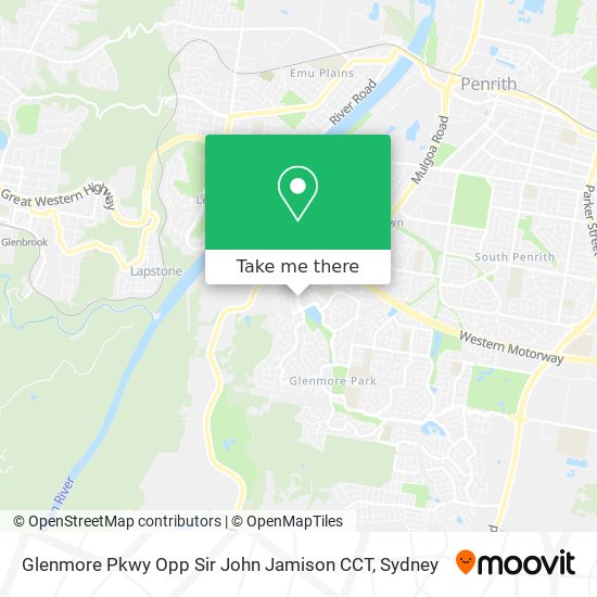 Glenmore Pkwy Opp Sir John Jamison CCT map