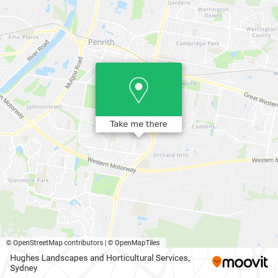 Hughes Landscapes and Horticultural Services map