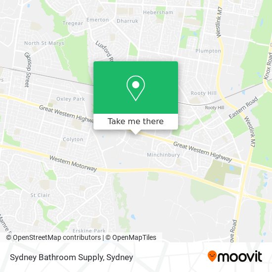 Sydney Bathroom Supply map