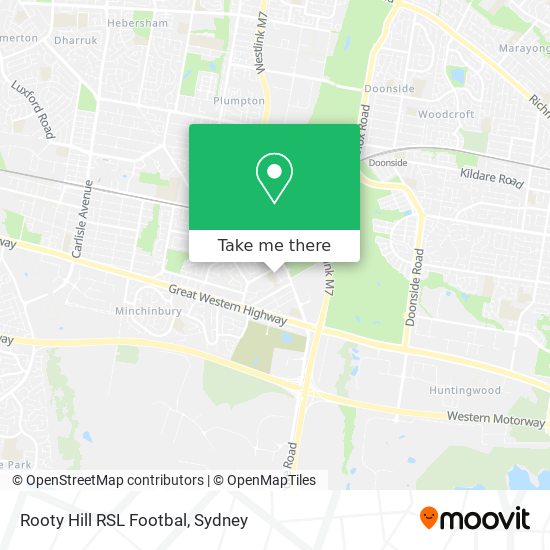 Rooty Hill RSL Footbal map