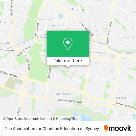 Mapa The Association for Christian Education of