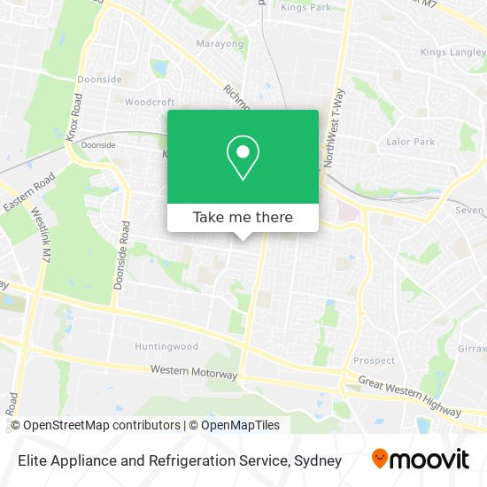 Elite Appliance and Refrigeration Service map