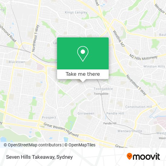 Seven Hills Takeaway map