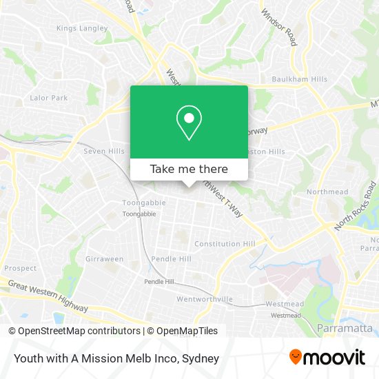 Youth with A Mission Melb Inco map