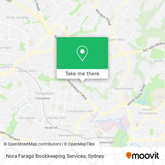 Nora Farago Bookkeeping Services map