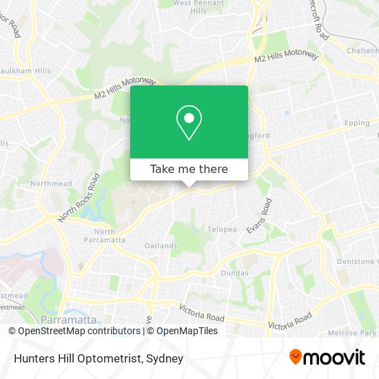 Mapa Hunters Hill Optometrist