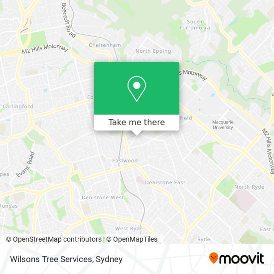 Wilsons Tree Services map