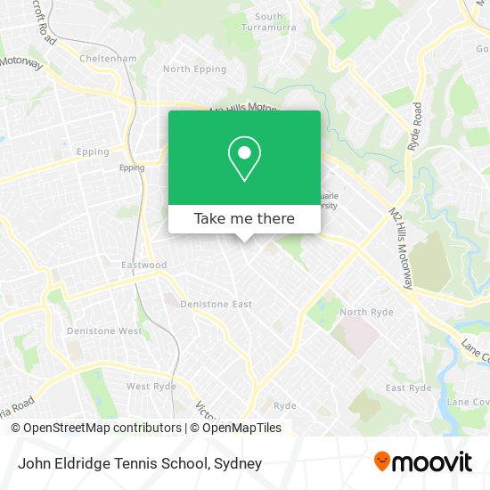 John Eldridge Tennis School map