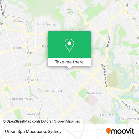 Mapa Urban Spa Macquarie