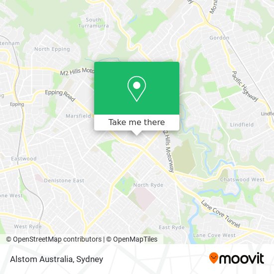 Mapa Alstom Australia